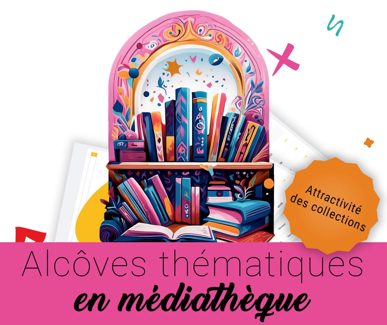 Alcove thématique en bibliothèque