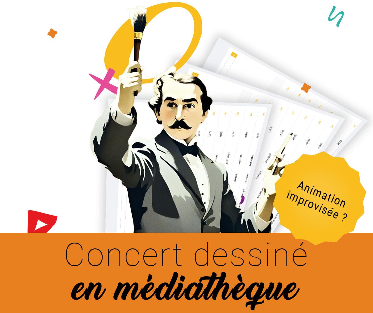 Concert dessiné en médiathèque