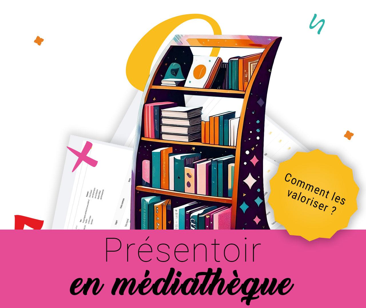 Présentoir en bibliothèque